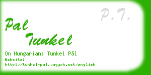 pal tunkel business card